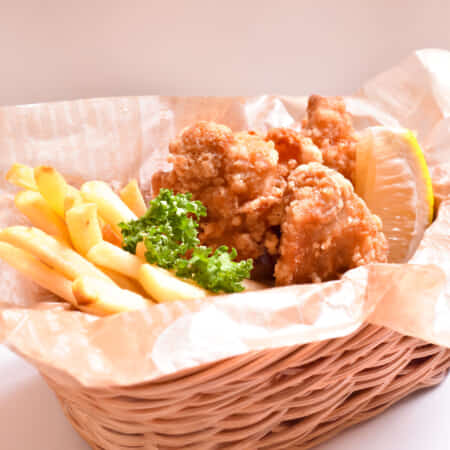 宮崎産日南鶏の自家製から揚げ(3個)＆フライドポテト